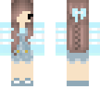 cute wolf girl with blue shirt