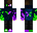purple half green