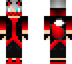 red wolf boy with a white eye