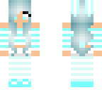 blue bunny girl with cute outfit with socks