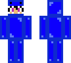 blue purple dino man