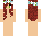 girl red head flower crown skin base 