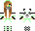 panda girl green