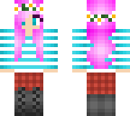pink hair flower girl