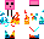 pink slime in white fire and ice creeper hoodie