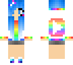 rainbow youtube girl with blue hair