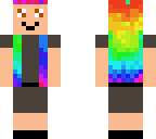 teacher with rainbow hair