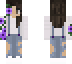 purple flowers overalls
