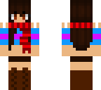 teenage frisk with papyrus scarf