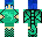 blue green dragon girl