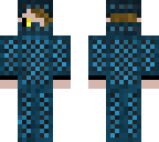 checkered boy with mask