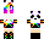 cool rainbow panda girl