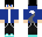 my wolf skin with updated clothes on