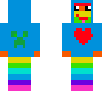 rainbow person with hoodie