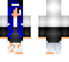 black n white girl with blue hair