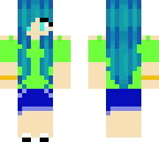 blue haired girl