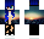 ice wolf girl suset