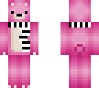 pink bear with scarf