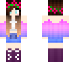 blue and pink flower crown and dress