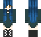 edgy girl with blue hair