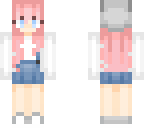 wolf beanie with pink hair 