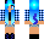 blue tan cat girl