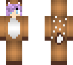 purple haired deer