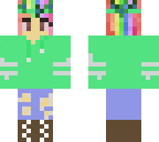 rainbow haired girl 