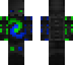 green and blue robot