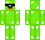 green skeppy with glasses