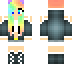 black hoodie girl -my skin-