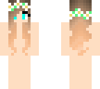 minercraft girl hair with flower crown