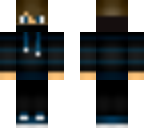 blue and black striped jacket