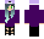 purple cool girl