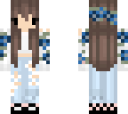 chibi blue flower girl