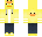 duck in a duck hoodie