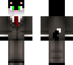 black cat in suit