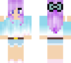 cute purple hair girl