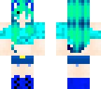 neon blue wolf girl
