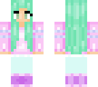 cute aqua kawaii snow girl