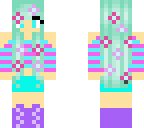 striped mint and pink girl 3