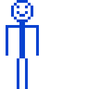 blue stick man