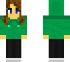 green hoodie girl