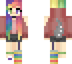 rainbow dinorsaur tail girl