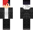 winter boy black red hair