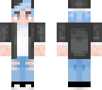 blue hair boy with snapback