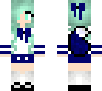 blue hair school girl werewolf