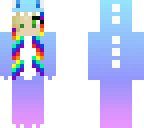 rainbow haired dino girl