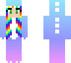 rainbow haired dino girl