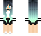 sporty blue hair girl